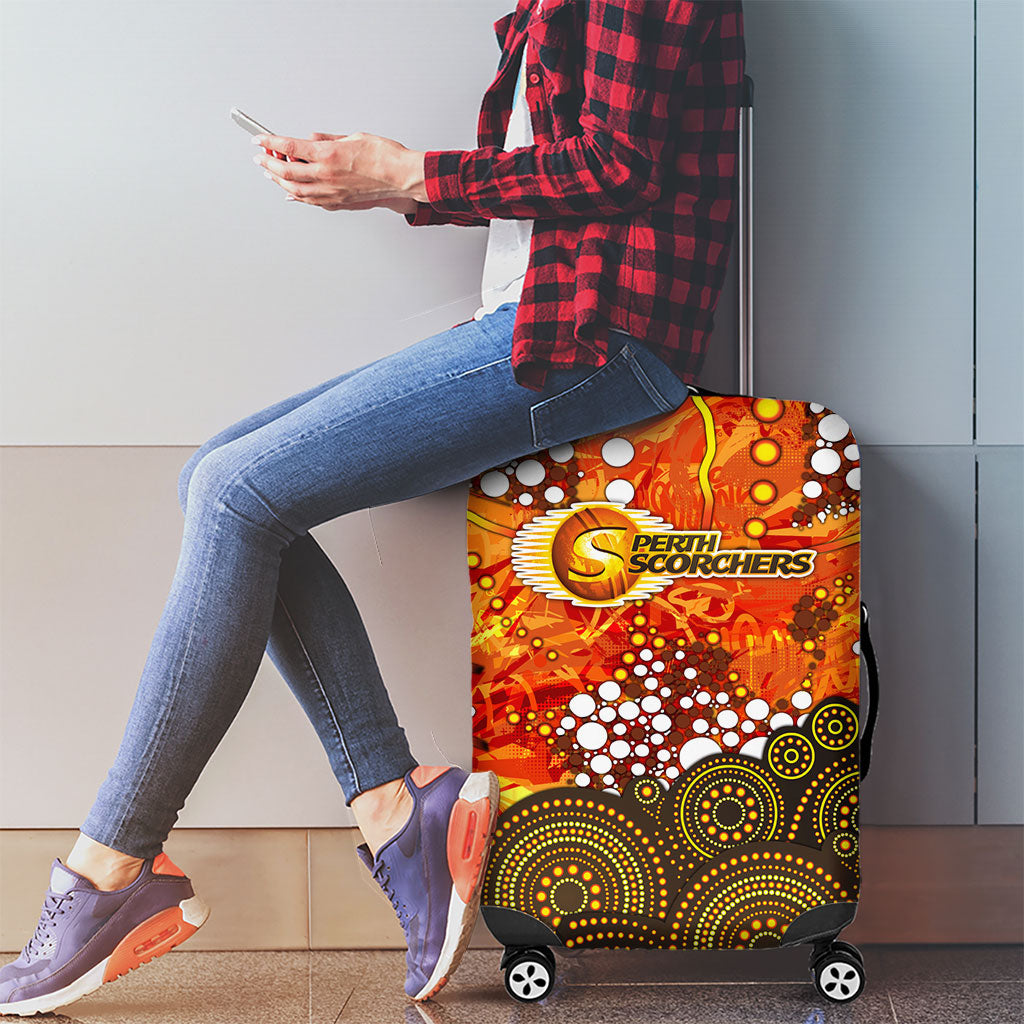 Perth Scorchers Luggage Cover Graffiti Urban Aboriginal Dot Abstract Design