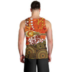 Perth Scorchers Men Tank Top Graffiti Urban Aboriginal Dot Abstract Design
