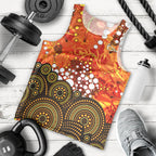 Perth Scorchers Men Tank Top Graffiti Urban Aboriginal Dot Abstract Design