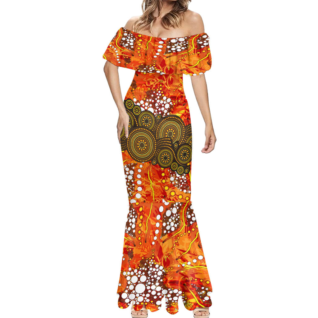 Perth Scorchers Mermaid Dress Graffiti Urban Aboriginal Dot Abstract Design