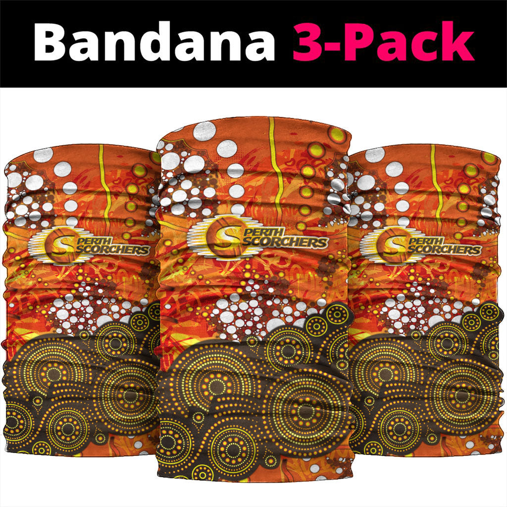 Perth Scorchers Neck Gaiter Graffiti Urban Aboriginal Dot Abstract Design