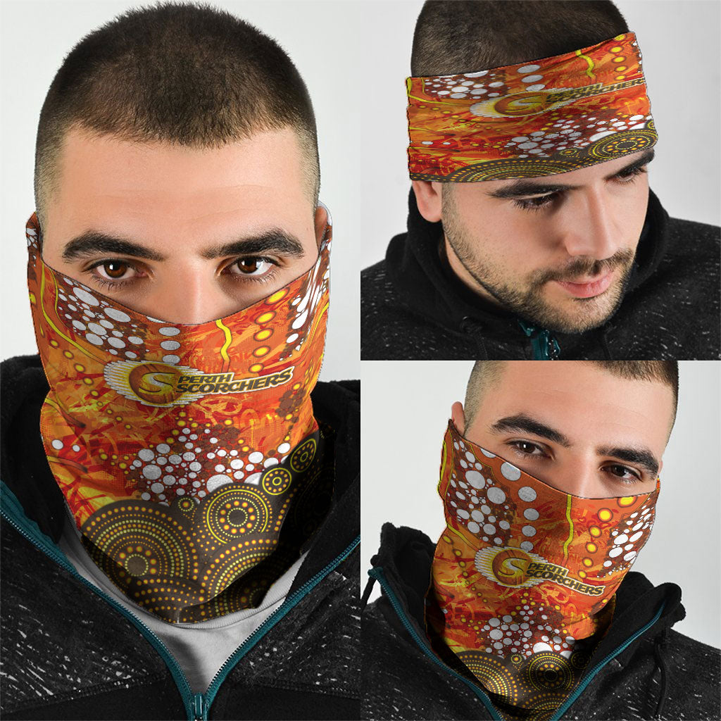 Perth Scorchers Neck Gaiter Graffiti Urban Aboriginal Dot Abstract Design