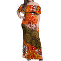 Perth Scorchers Off Shoulder Maxi Dress Graffiti Urban Aboriginal Dot Abstract Design