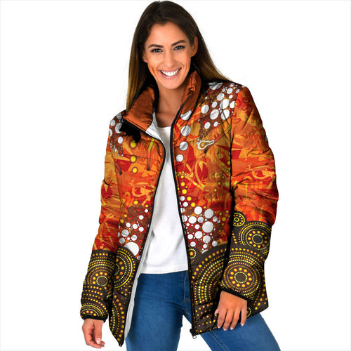 Perth Scorchers Padded Jacket Graffiti Urban Aboriginal Dot Abstract Design