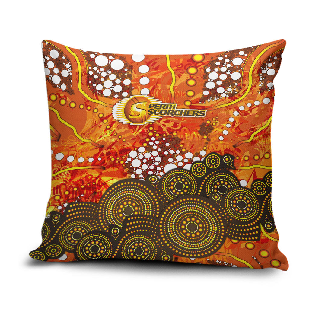 Perth Scorchers Pillow Cover Graffiti Urban Aboriginal Dot Abstract Design