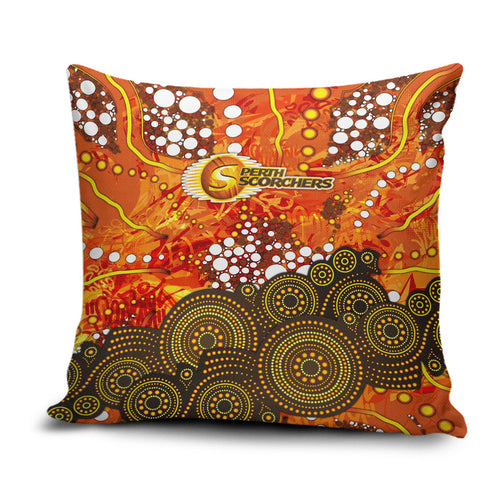 Perth Scorchers Pillow Cover Graffiti Urban Aboriginal Dot Abstract Design