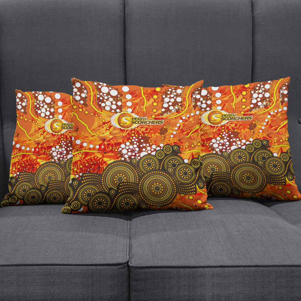 Perth Scorchers Pillow Cover Graffiti Urban Aboriginal Dot Abstract Design