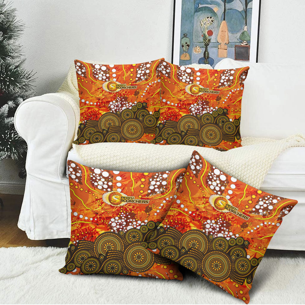 Perth Scorchers Pillow Cover Graffiti Urban Aboriginal Dot Abstract Design