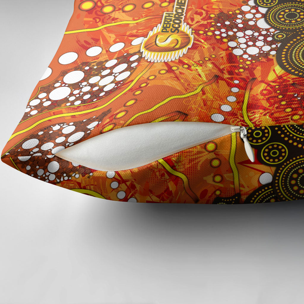 Perth Scorchers Pillow Cover Graffiti Urban Aboriginal Dot Abstract Design