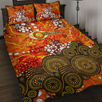 Perth Scorchers Quilt Bed Set Graffiti Urban Aboriginal Dot Abstract Design
