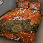 Perth Scorchers Quilt Bed Set Graffiti Urban Aboriginal Dot Abstract Design