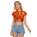 Perth Scorchers Raglan Cropped T Shirt Graffiti Urban Aboriginal Dot Abstract Design