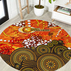 Perth Scorchers Round Carpet Graffiti Urban Aboriginal Dot Abstract Design