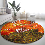 Perth Scorchers Round Carpet Graffiti Urban Aboriginal Dot Abstract Design