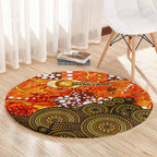 Perth Scorchers Round Carpet Graffiti Urban Aboriginal Dot Abstract Design