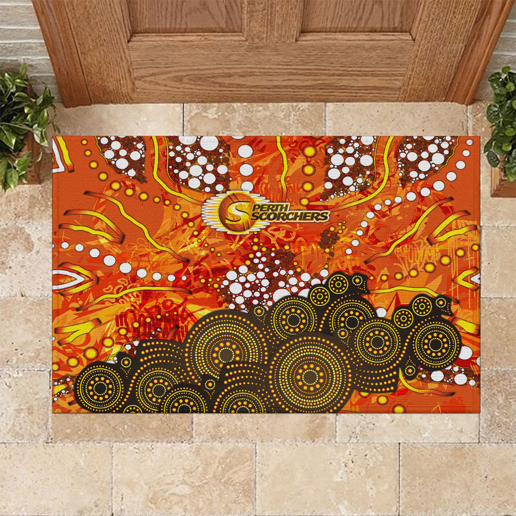 Perth Scorchers Rubber Doormat Graffiti Urban Aboriginal Dot Abstract Design