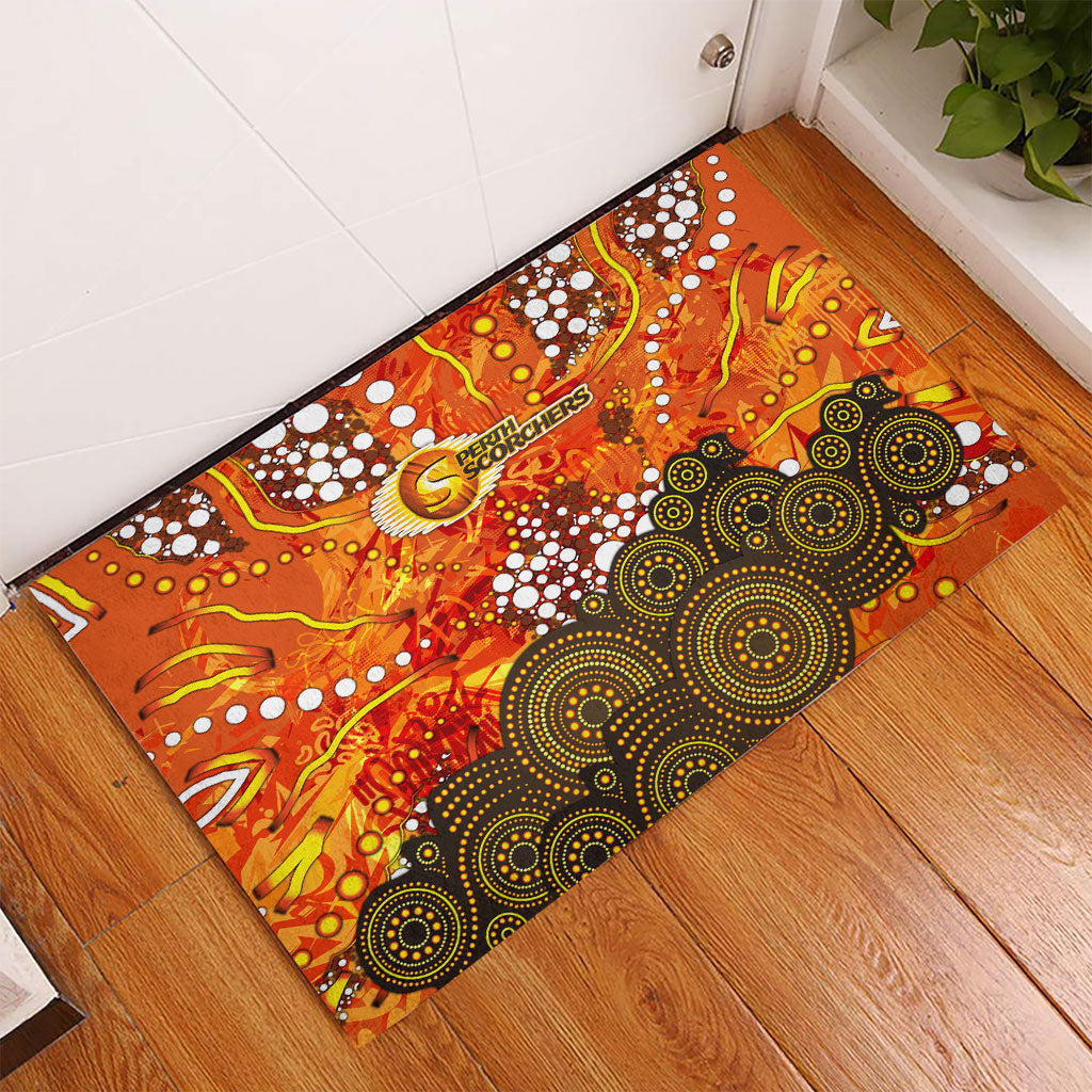 Perth Scorchers Rubber Doormat Graffiti Urban Aboriginal Dot Abstract Design