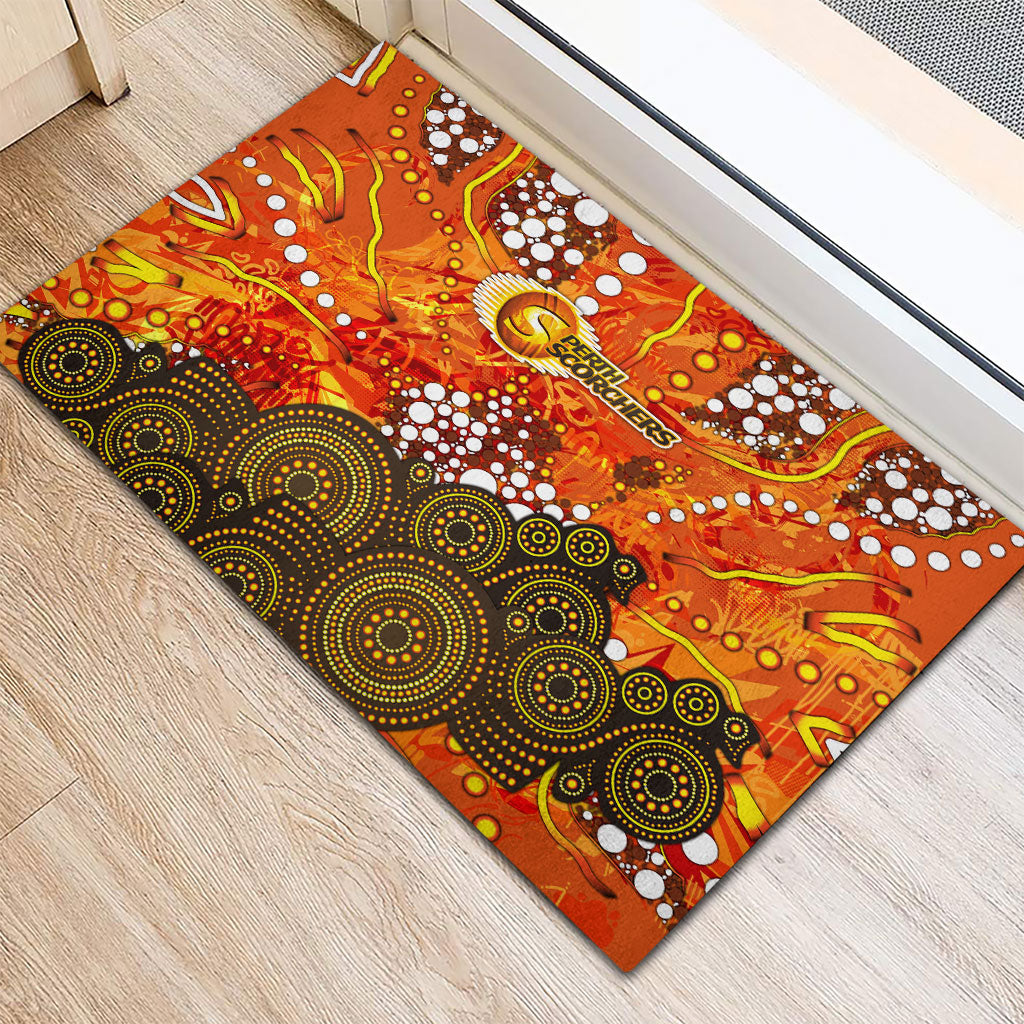 Perth Scorchers Rubber Doormat Graffiti Urban Aboriginal Dot Abstract Design