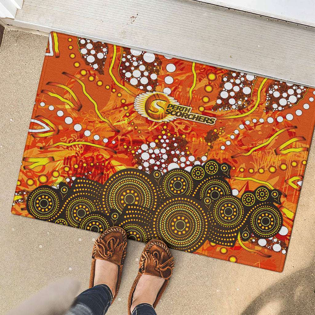 Perth Scorchers Rubber Doormat Graffiti Urban Aboriginal Dot Abstract Design