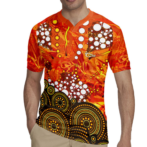 Perth Scorchers Rugby Jersey Graffiti Urban Aboriginal Dot Abstract Design