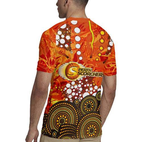 Perth Scorchers Rugby Jersey Graffiti Urban Aboriginal Dot Abstract Design
