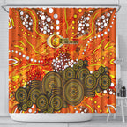 Perth Scorchers Shower Curtain Graffiti Urban Aboriginal Dot Abstract Design