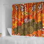 Perth Scorchers Shower Curtain Graffiti Urban Aboriginal Dot Abstract Design
