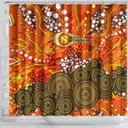 Perth Scorchers Shower Curtain Graffiti Urban Aboriginal Dot Abstract Design