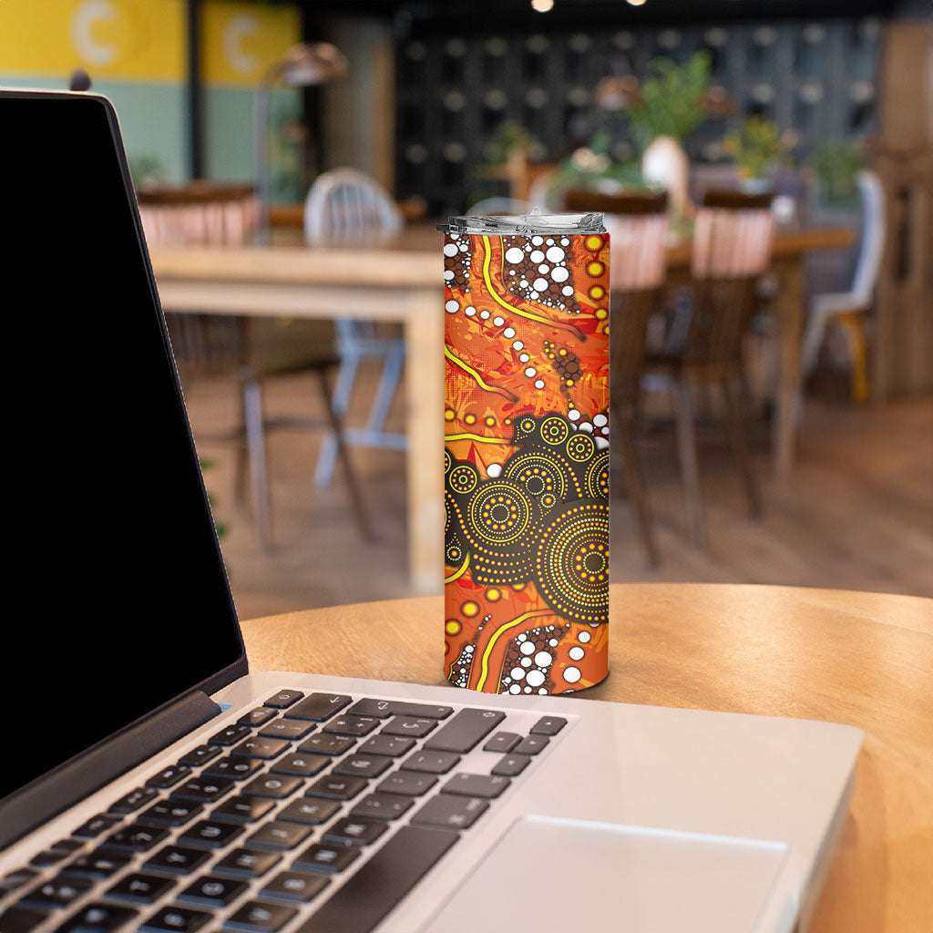 Perth Scorchers Skinny Tumbler Graffiti Urban Aboriginal Dot Abstract Design