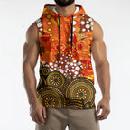 Perth Scorchers Sleeveless Hoodie Graffiti Urban Aboriginal Dot Abstract Design