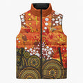 Perth Scorchers Sleeveless Puffer Jacket Graffiti Urban Aboriginal Dot Abstract Design