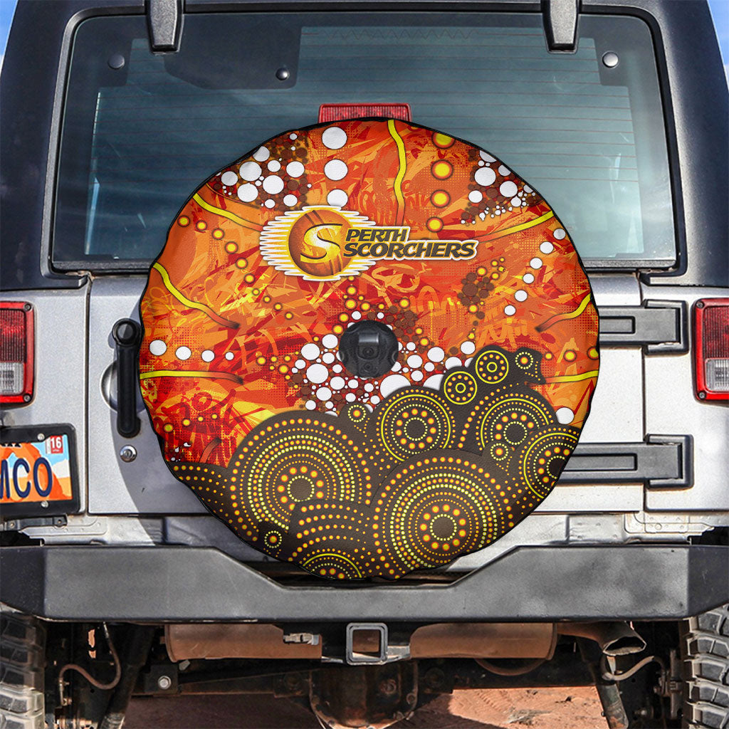 Perth Scorchers Spare Tire Cover Graffiti Urban Aboriginal Dot Abstract Design
