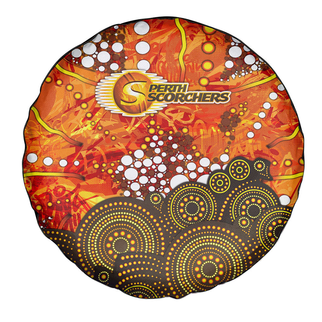 Perth Scorchers Spare Tire Cover Graffiti Urban Aboriginal Dot Abstract Design