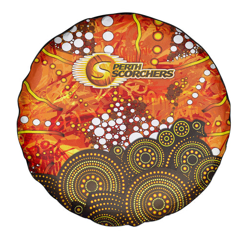Perth Scorchers Spare Tire Cover Graffiti Urban Aboriginal Dot Abstract Design