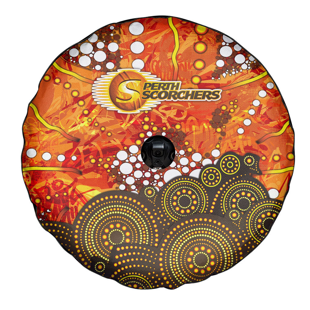 Perth Scorchers Spare Tire Cover Graffiti Urban Aboriginal Dot Abstract Design