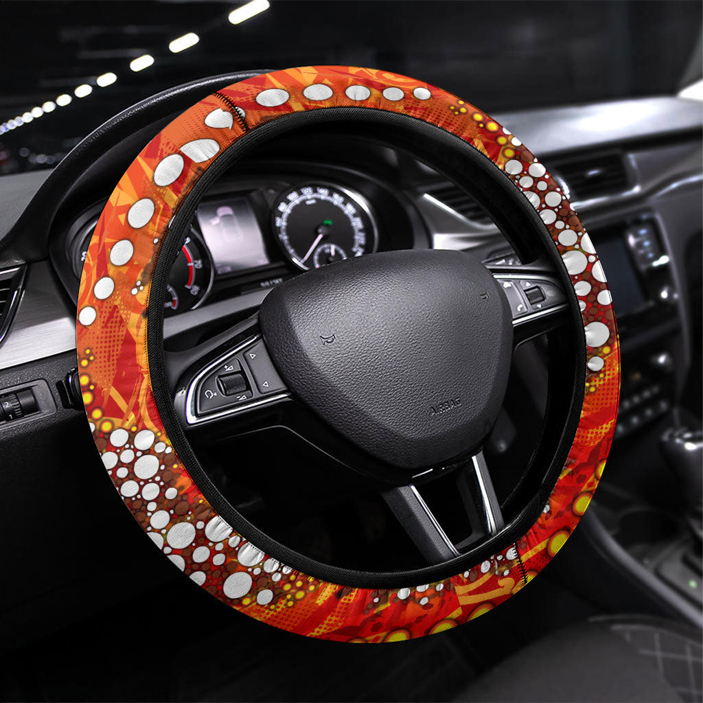 Perth Scorchers Steering Wheel Cover Graffiti Urban Aboriginal Dot Abstract Design