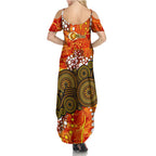 Perth Scorchers Summer Maxi Dress Graffiti Urban Aboriginal Dot Abstract Design