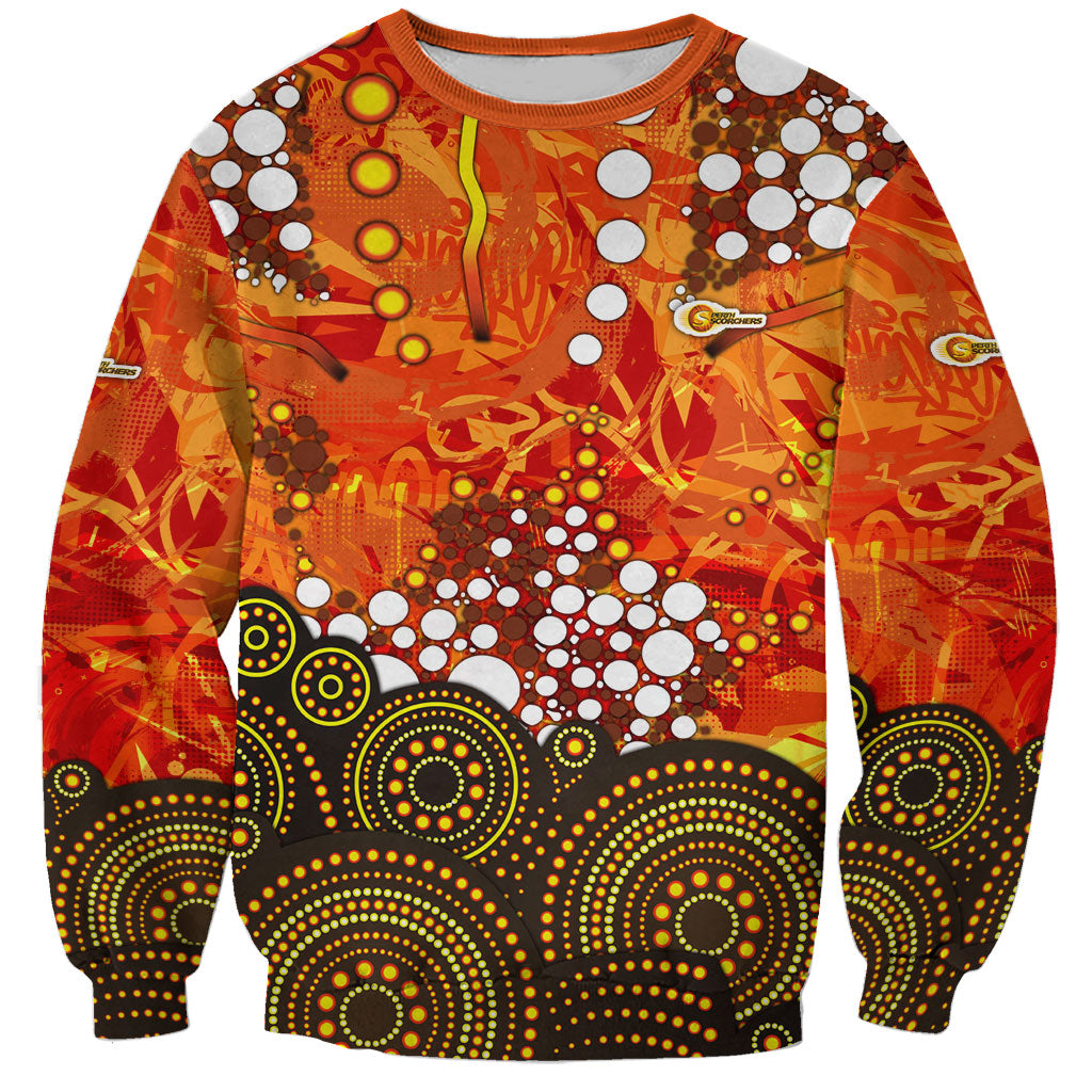 Perth Scorchers Sweatshirt Graffiti Urban Aboriginal Dot Abstract Design