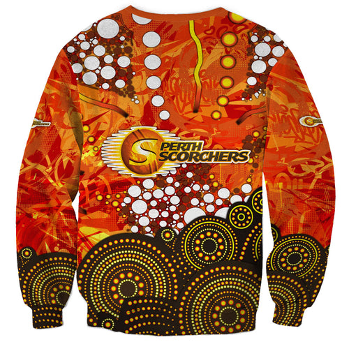 Perth Scorchers Sweatshirt Graffiti Urban Aboriginal Dot Abstract Design