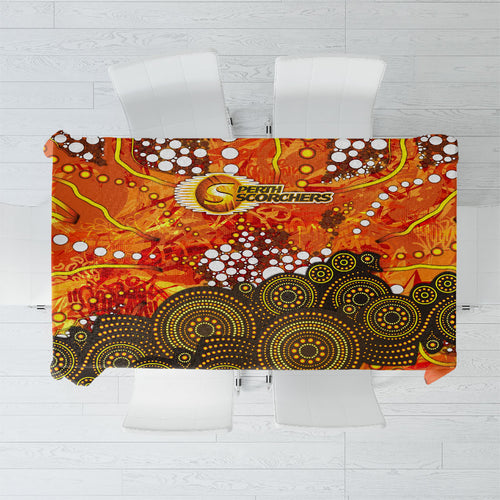 Perth Scorchers Tablecloth Graffiti Urban Aboriginal Dot Abstract Design