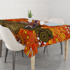Perth Scorchers Tablecloth Graffiti Urban Aboriginal Dot Abstract Design