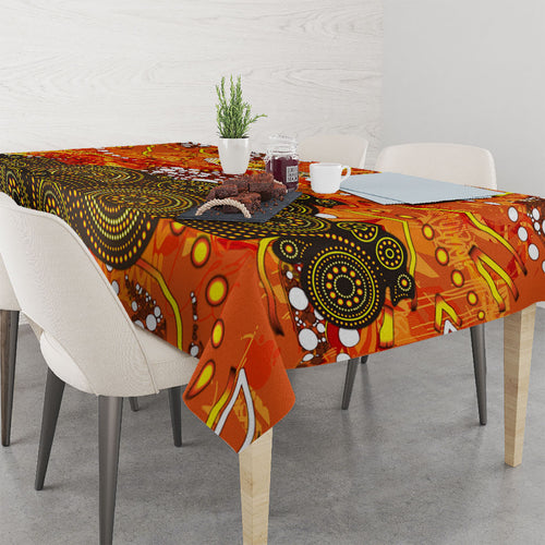 Perth Scorchers Tablecloth Graffiti Urban Aboriginal Dot Abstract Design