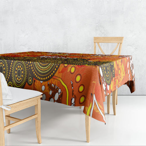 Perth Scorchers Tablecloth Graffiti Urban Aboriginal Dot Abstract Design
