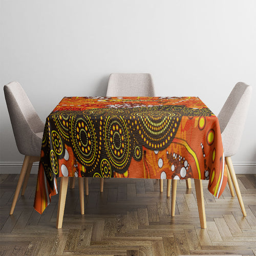 Perth Scorchers Tablecloth Graffiti Urban Aboriginal Dot Abstract Design