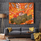 Perth Scorchers Tapestry Graffiti Urban Aboriginal Dot Abstract Design
