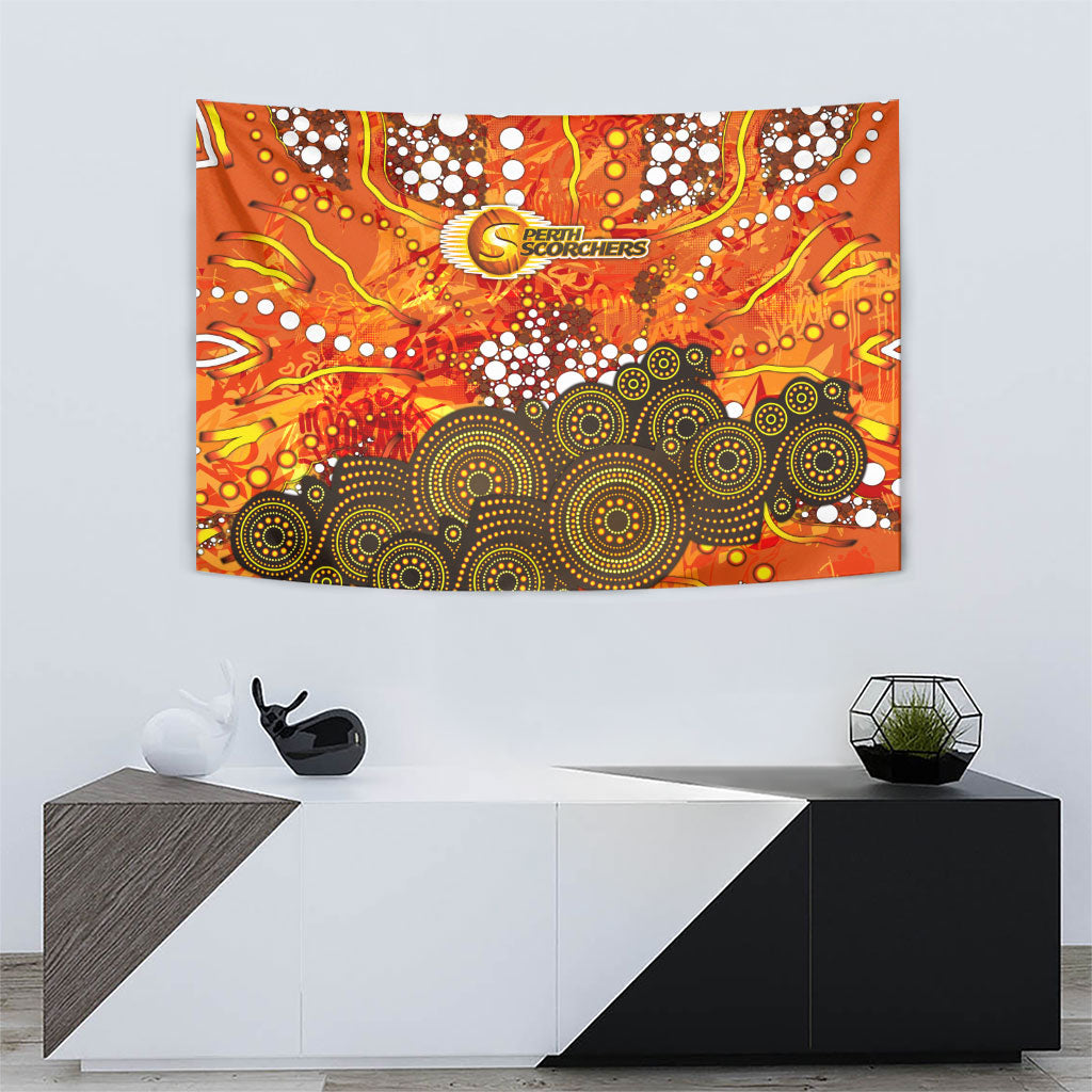 Perth Scorchers Tapestry Graffiti Urban Aboriginal Dot Abstract Design