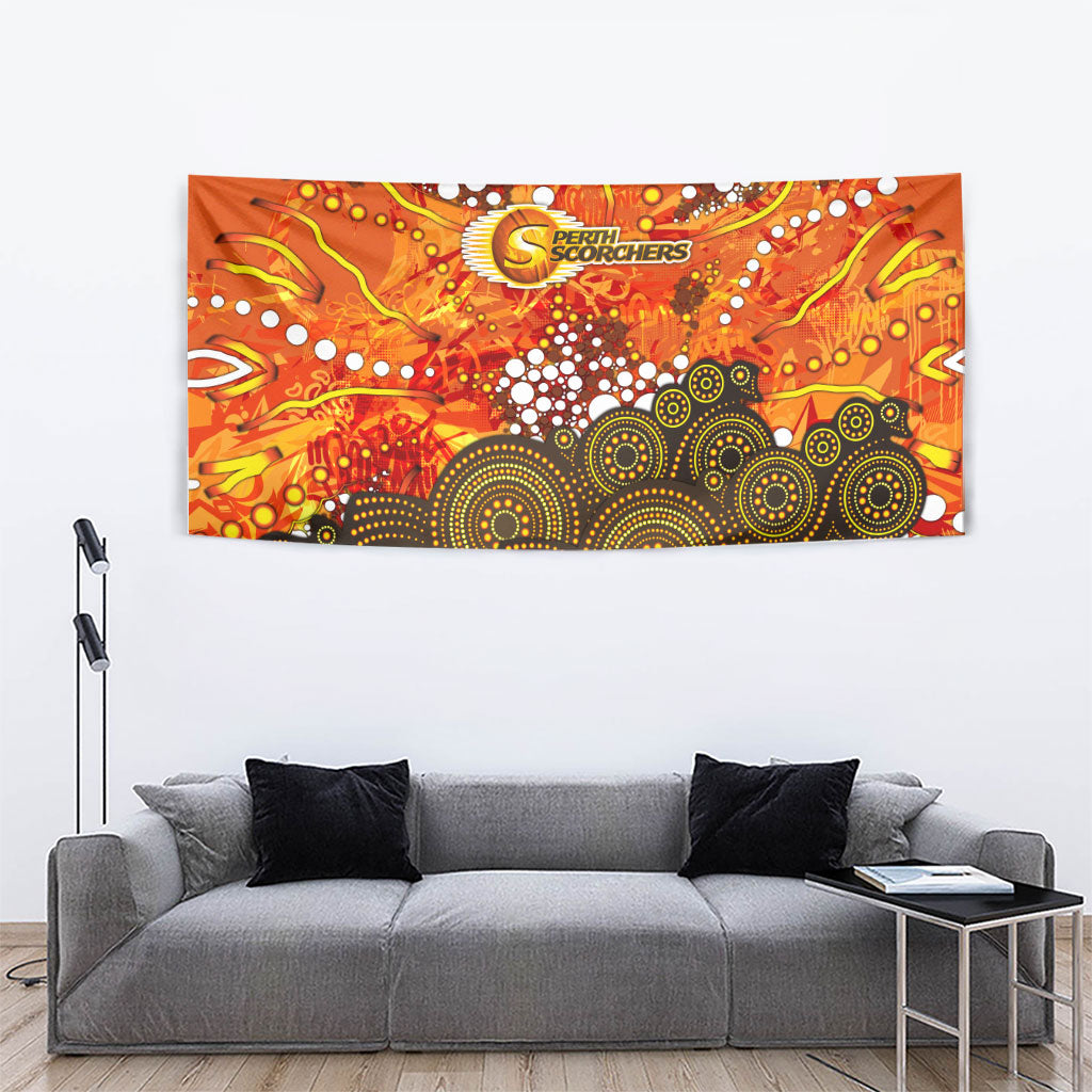 Perth Scorchers Tapestry Graffiti Urban Aboriginal Dot Abstract Design