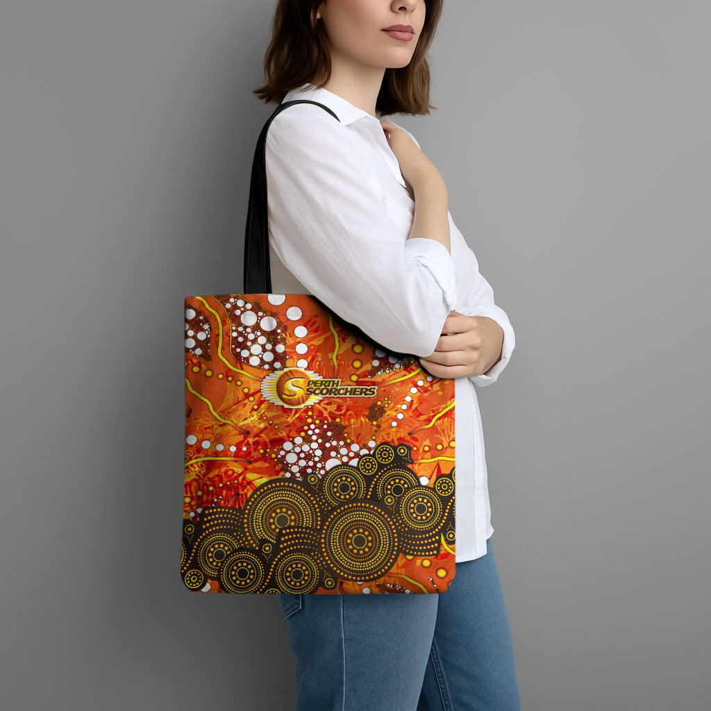 Perth Scorchers Tote Bag Graffiti Urban Aboriginal Dot Abstract Design