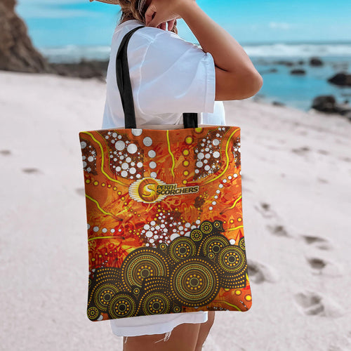 Perth Scorchers Tote Bag Graffiti Urban Aboriginal Dot Abstract Design