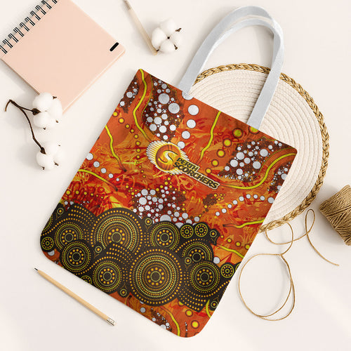 Perth Scorchers Tote Bag Graffiti Urban Aboriginal Dot Abstract Design